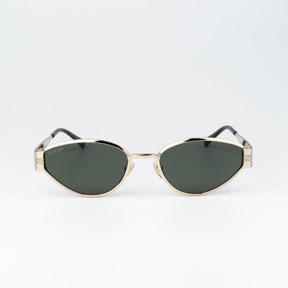 Gucci Men Sunglasses Gold Grey Cat Eye GG1853S 001 NEW AUTHENTIC - Picture 2 of 14